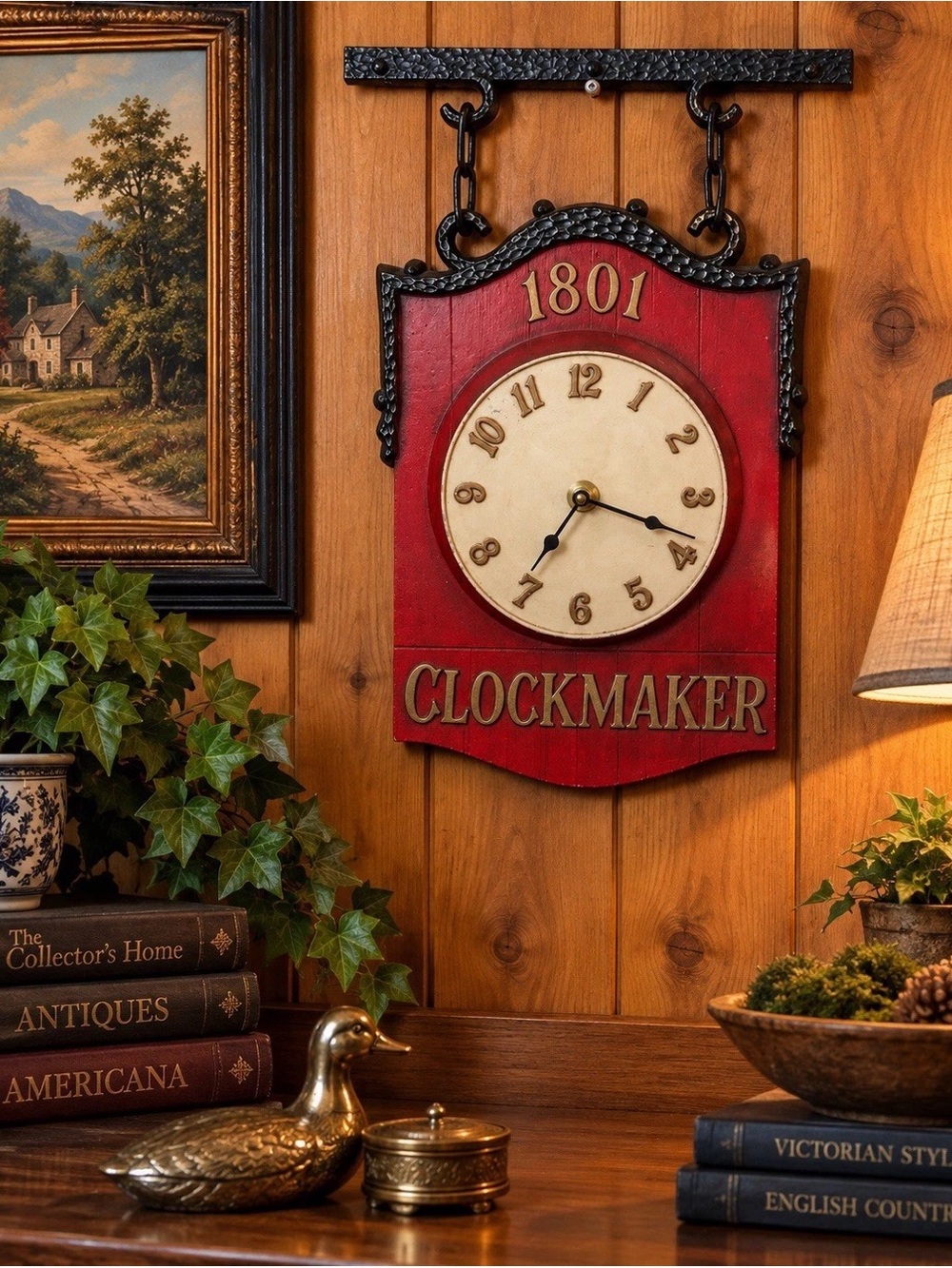 Rare 1967 Sexton 1513 Clockmaker Wall Clock Cast Metal USA Vintage Working